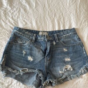 FREE PEOPLE Distressed Denim Shorts size 27